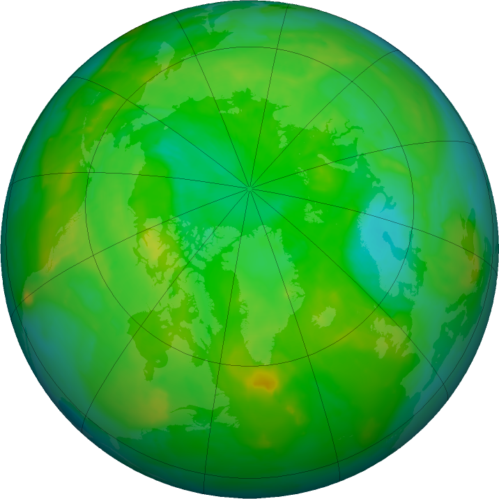 Arctic ozone map for 29 June 2011